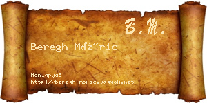 Beregh Móric névjegykártya